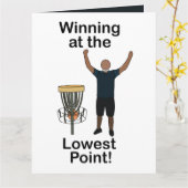 Carte Golf sur disque Gagnant au point le plus bas Anniv (Fleur jaune)