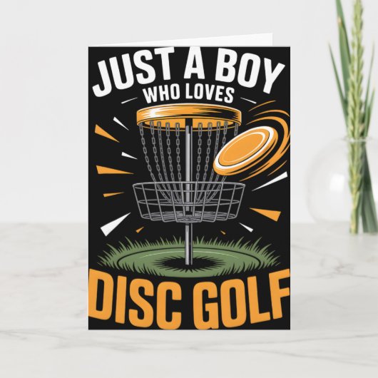 Carte Golf sur disque pour garçons (Devant)