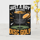 Carte Golf sur disque pour garçons (Fleur jaune)