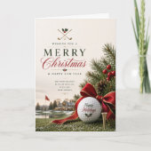 Carte Golf sur le thème de Noël pour golfeur (Devant)