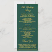 Carte Golf Theme Wedding Order of Service Program (Dos)