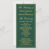Carte Golf Theme Wedding Order of Service Program (Devant)