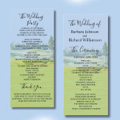 Carte Golf Theme Wedding Order of Service Program