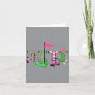 Carte Golf Titi Rose Fait un trou en un pour son 1er ann