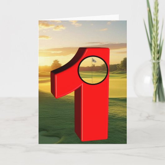 Carte Golf. Trous en un. (Devant)