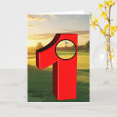 Carte Golf. Trous en un. (Fleur jaune)