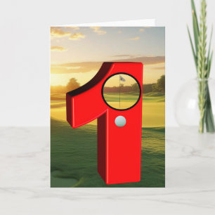 Carte Golf. Un trou en un.
