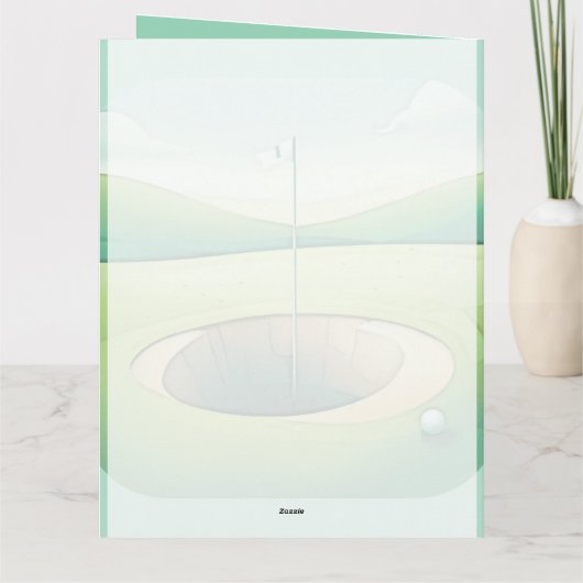 Carte Golf Vert Thème Anniversaire (Dos)