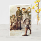 Carte Golf vintage (Fleur jaune)