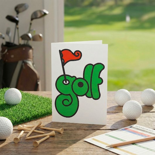 Carte Golf Wang Vert et Rouge Vibrants