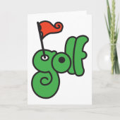 Carte Golf Wang Vert et Rouge Vibrants (Devant)