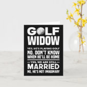 Carte Golf Widow Funny Golfing Wife (Fleur jaune)