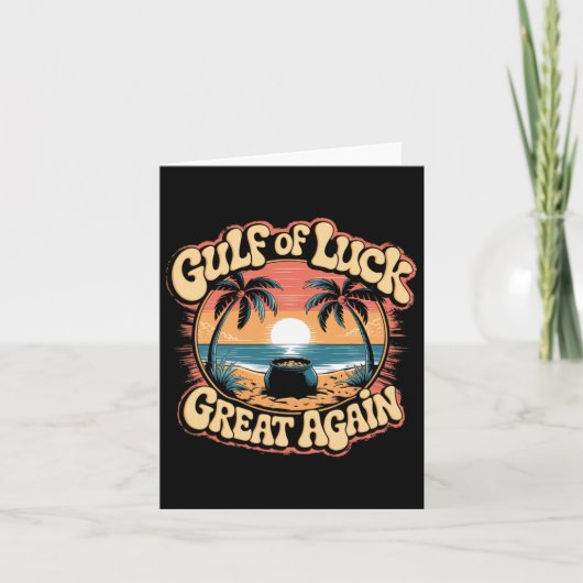 Carte Golfe de chance St. Patrick’s Day Trump Rétro Beac (Devant)