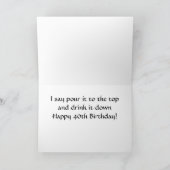 Carte GOLFER **40e ANNIVERSAIRE** L'A FRAPPÉ DIRECTEMENT (Intérieur)