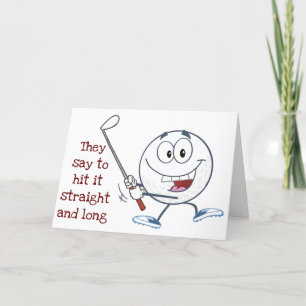Carte GOLFER **40e ANNIVERSAIRE** L'A FRAPPÉ DIRECTEMENT