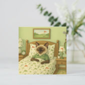 Carte Golfer Cat dort dans la chambre à thème Golf (Debout devant)