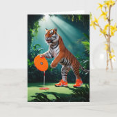 Carte Golfer de disque de tigre (Fleur jaune)