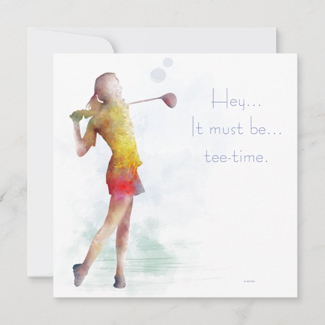 CARTE GOLFER FEMME (Devant)