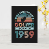Carte Golfer né 1959 Golfing 70e anniversaire Cadeau pap (Fleur jaune)
