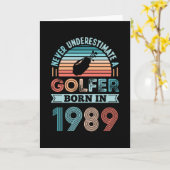 Carte Golfer né 1989 Golfing 40e anniversaire Cadeau pap (Fleur jaune)
