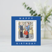 Carte Golfer Postman aime le dessin sur le golf (Debout devant)