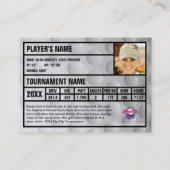 Carte Golfer Trading | Souvenir du tournoi | Noir (Dos)