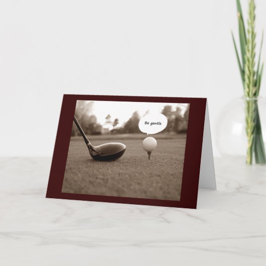 CARTE GOLFER'S HUMOROUS BANTHDAY WISHES (Devant)