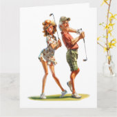 Carte Golfers Seniors Sensationnels (Fleur jaune)