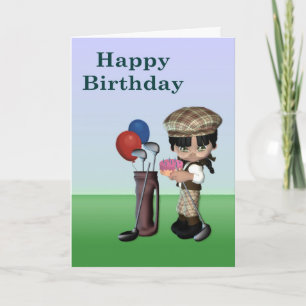 Carte Golfeur à peau foncée