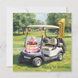 Carte Golfeur de 1 an golfeur de premier anniversaire 