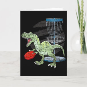 Carte Golfeur de Frisbee T Rex Dinosaure Joueur de Golf 