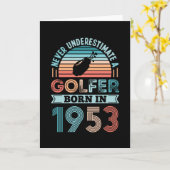 Carte Golfeur né 1953 Golfing 70e anniversaire Cadeau pa (Fleur jaune)