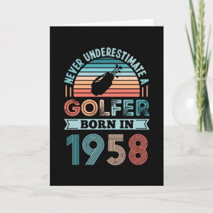 Carte Golfeur né 1958 Golfing 70e anniversaire Cadeau pa