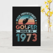 Carte Golfeur né 1973 Golfing 50e anniversaire Cadeau pa (Fleur jaune)