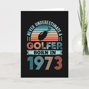 Carte Golfeur né 1973 Golfing 50e anniversaire Cadeau pa