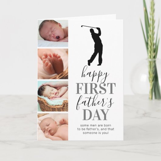 Carte Golfeur Photo Fête des Pères (Devant)