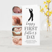 Carte Golfeur Photo Fête des Pères (Fleur jaune)