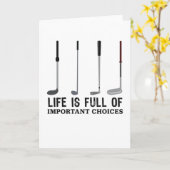 Carte Golfing Cadeau Golfing Choix importants (Fleur jaune)