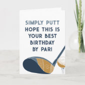 Carte Golfing Themed Humor Funny Golfers Birthday (Devant)