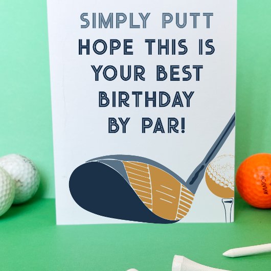 Carte Golfing Themed Humor Funny Golfers Birthday