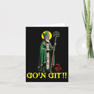 Carte G'on Git Funny Jour de la Saint Patrick Shamrock S