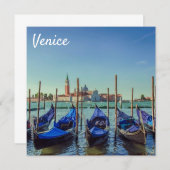 Carte Gondolas à Venise, Italie (Devant / Derrière)