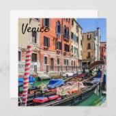 Carte gondole traditionnelle à Venise (Devant / Derrière)