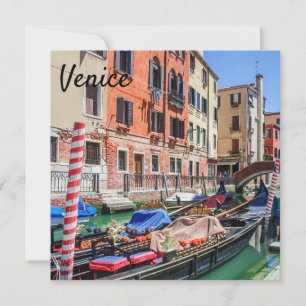Carte gondole traditionnelle à Venise