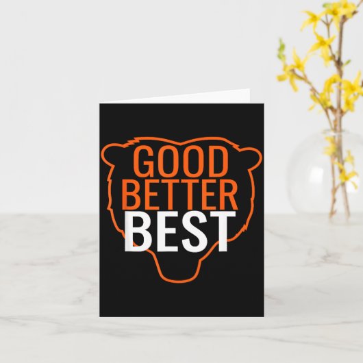 Carte Good Better Bear Outline Motivation (Fleur jaune)
