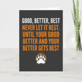Carte Good Better Best Never Let It Rest funny (Devant)