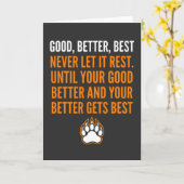 Carte Good Better Best Never Let It Rest funny (Fleur jaune)