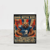 Carte Good Better Never Let It Rest Funny Bear  (Devant)