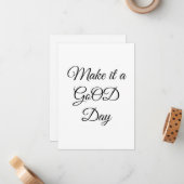 Carte GoOD Flat Note (Devant/Arrière en situation)