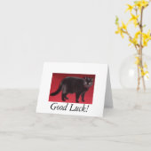 Carte Good Luck cat (Fleur jaune)
